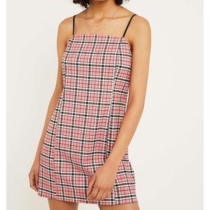 Urban Outfitters Uo Checkered Mini Slip Dress